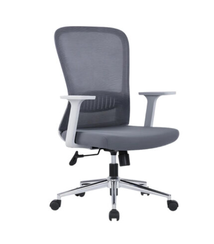 Visitor Mesh Chair – C-758 (Grey / Black)